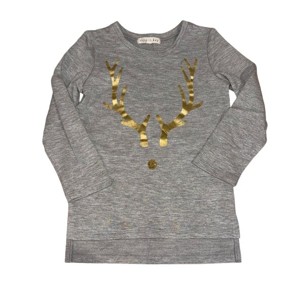 Copper Key Reindeer Sweater Grey Size 2T - Picture 1 of 4